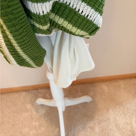 #162 Sincerely Jules Olive and Cream Striped Midi Dress. Great Condition - Picture 9 of 16